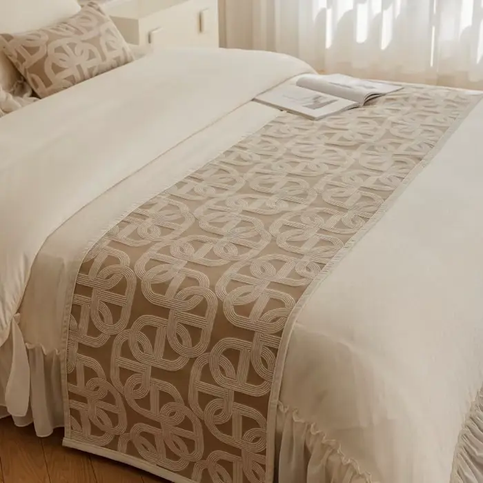 Couvre-lit Jacquard Géométrique Haut de Gamme