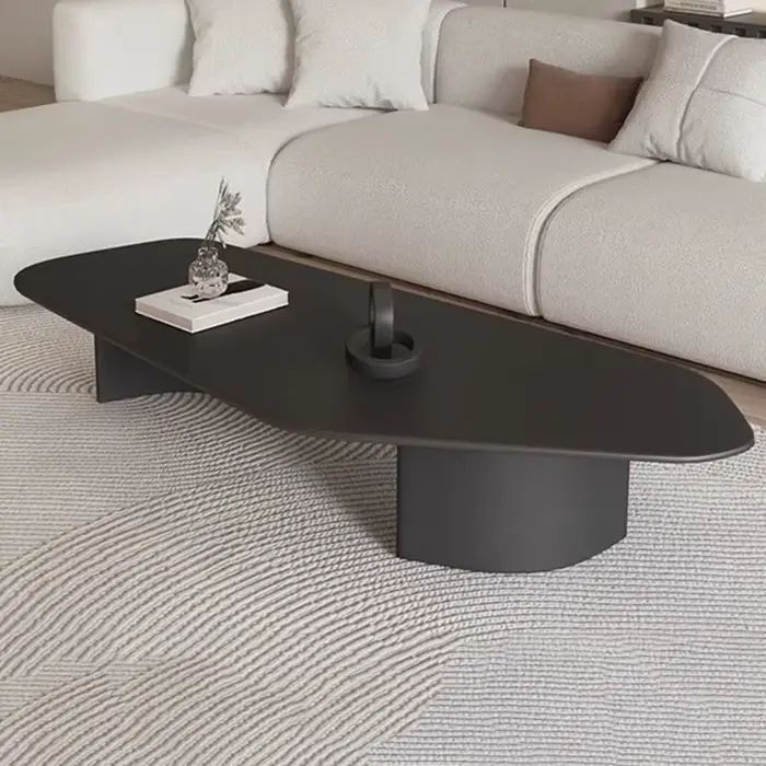 Table basse au Design moderne, basse et irrégulière, en marbre, nordique, pour hôtel, appartement, M