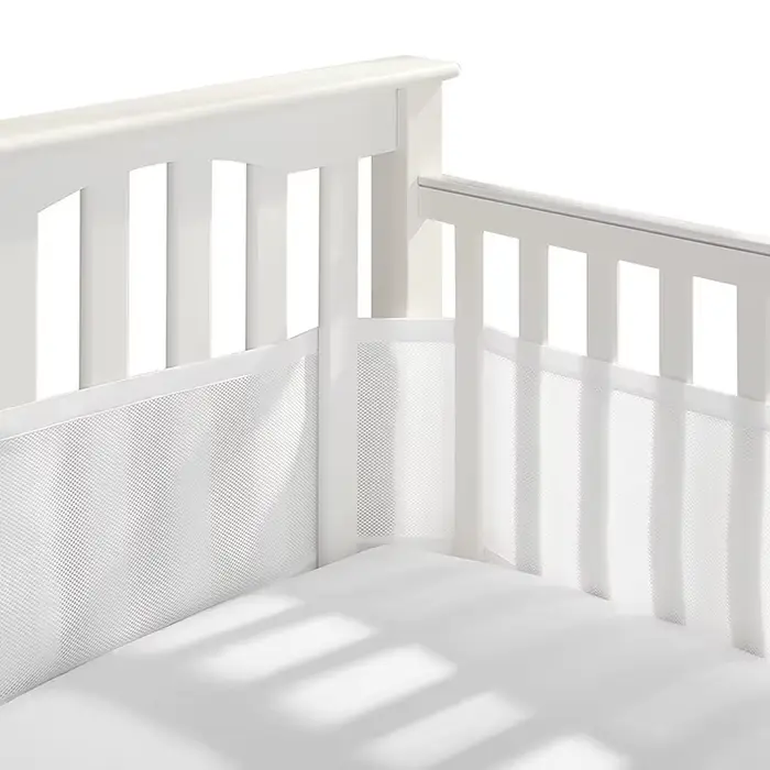 Respirant nouveau-né maille lit pare-chocs bébé lit protecteur imprimé bébé berceau protecteur pare-