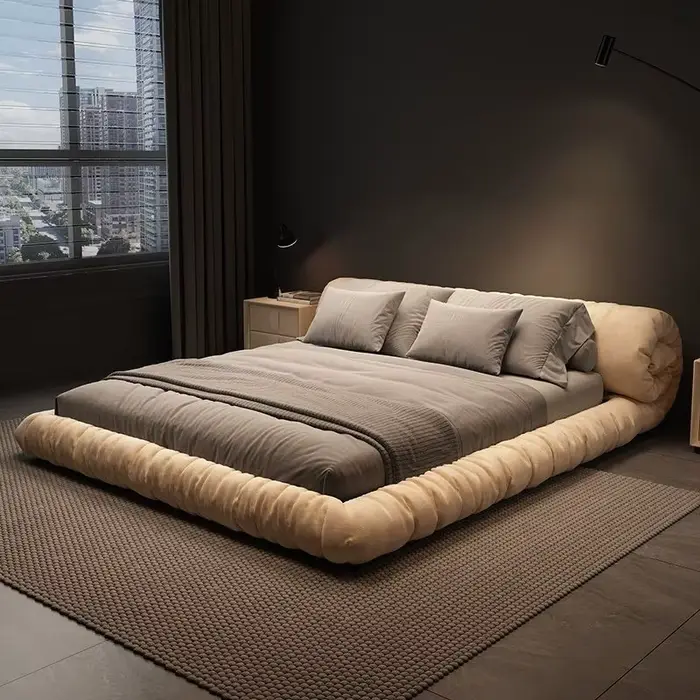 180x200cm cadres complets chambre lits doubles King Size sommeil chambre tête de lit Suspension lit