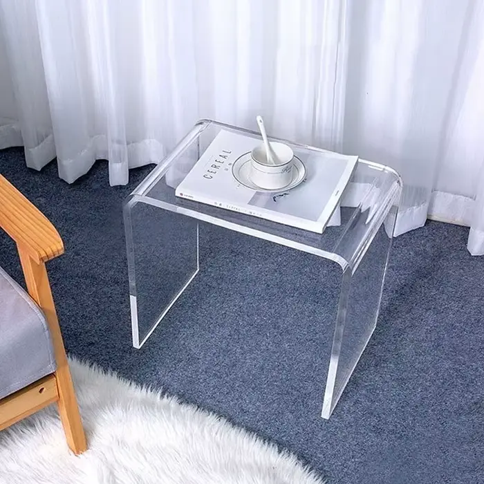 Tabouret en plastique Transparent moderne minimaliste, support de rangement décoratif en forme de U 