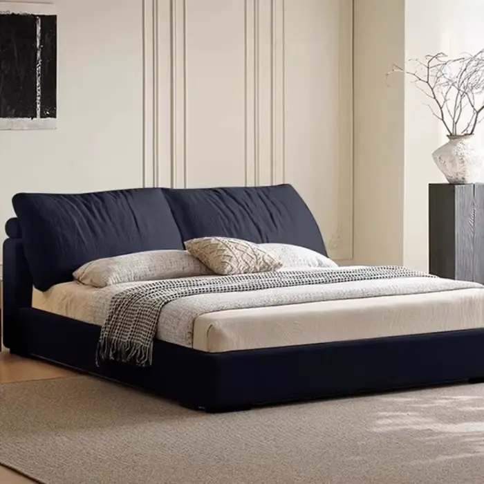 Lit blanc minimaliste maison plate-forme tête de lit lit de luxe boîte fantaisie cadre Letto Gonfiabile Matrimoniale meubles de chambre