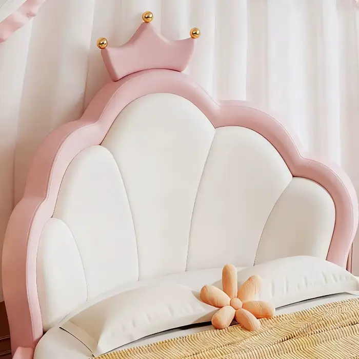 Lit double rond de luxe rose pour adultes