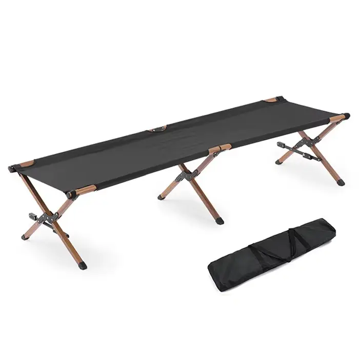 Lit simple de grande taille portable et pliable pour adultes, design moderne avec matelas Oxford sou