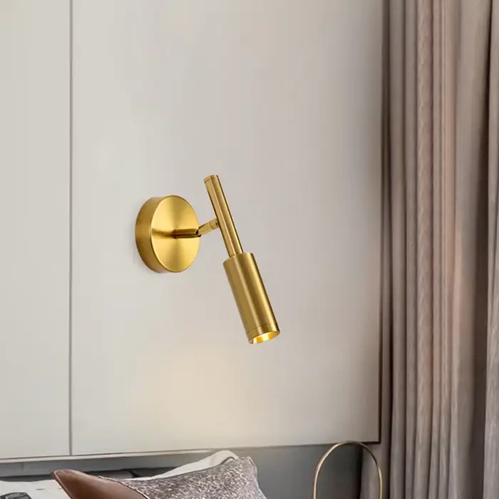 Lampes murales de luxe modernes en or pour chambre à coucher