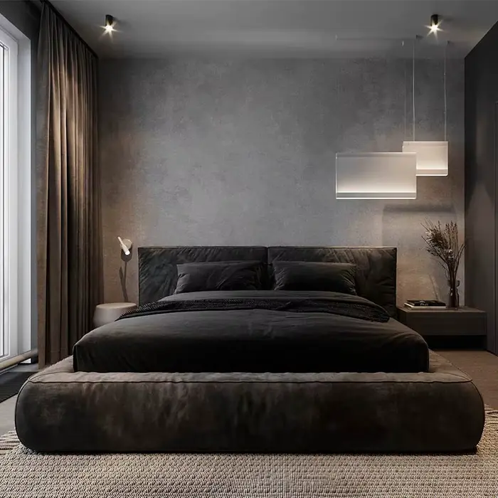 Tables de chevet lit rembourré Unique japonais Double cadre de lit français meubles de couchage Para dortoir accessoires de chambre