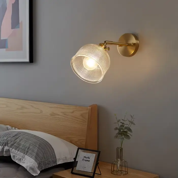 Applique Murale Moderne en Verre pour Chambre à Coucher
