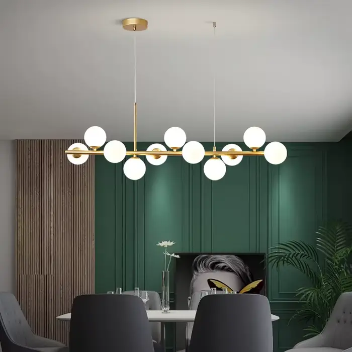 Lampe LED Suspendue en Forme de Boule de Verre au Design Nordique Moderne, Luminaire Décoratif d'Nik