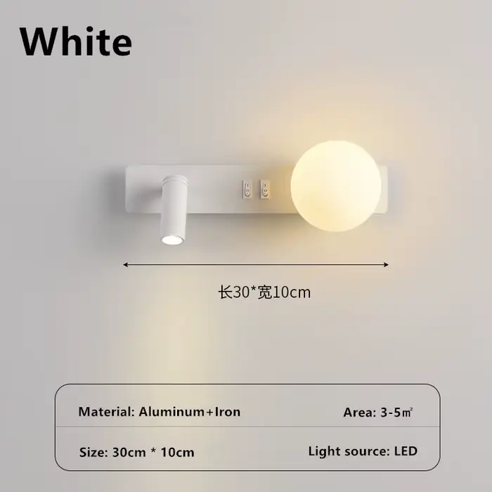 Lampe de lecture LED créative et minimaliste avec interrupteur, luminaire décoratif d'intérieur, idé