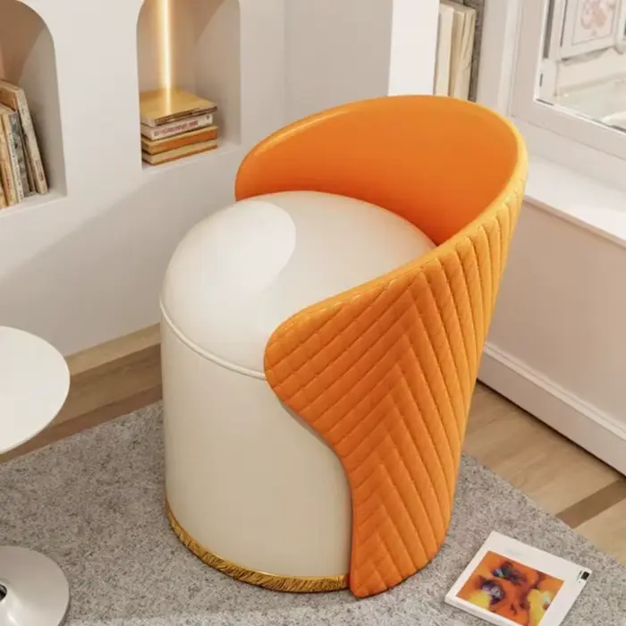 Tabouret de coiffeuse de luxe pour chambre à coucher, chaise de maquillage tendance, chaise de coiff