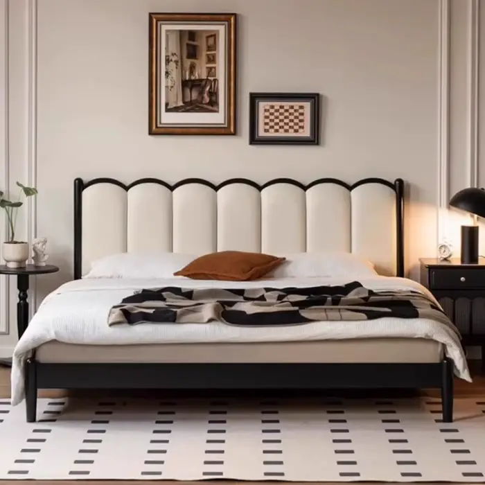 Lits Double esthétiques chambre à coucher tête De lit moderne