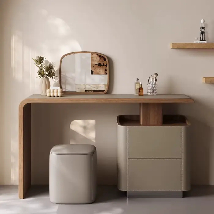 Coiffeuse en bois moderne Design femmes vanité chambre coiffeuses bureaux d'ordinateur Muebles Para Maquillaje meubles de maison
