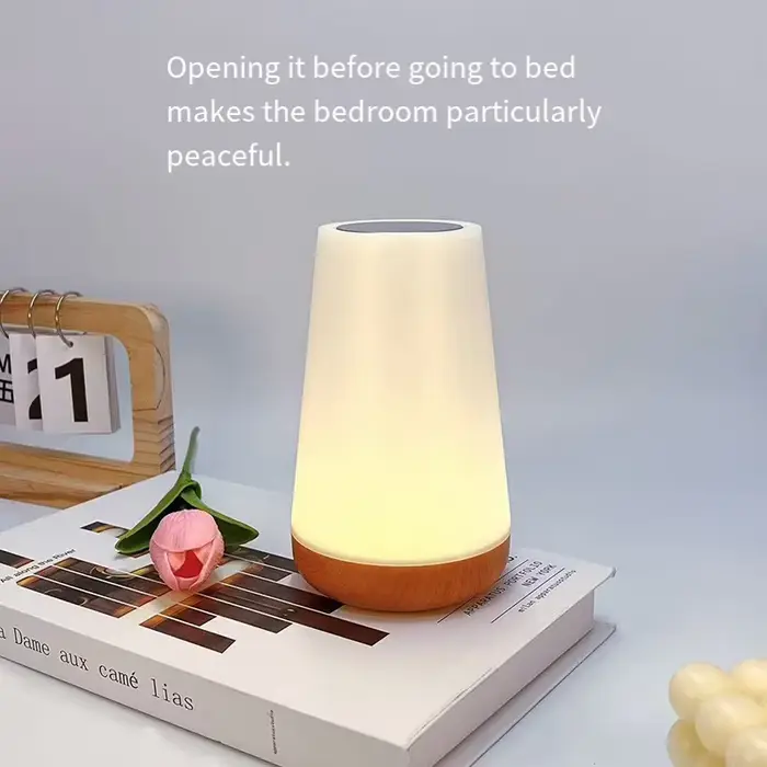 Veilleuse de chambre à coucher, lampe tactile à intensité variable, 13 couleurs et 5 niveaux de lumi