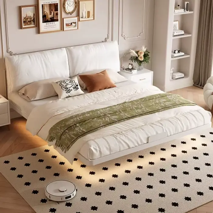 Tables De chevet têtes De lit Multifonction Unique cadre De luxe lit King dormir Camas De Matrimonio dortoir meubles De maison