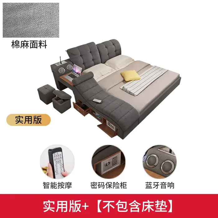 Lit de luxe Queen électronique japonais Tatami rembourrage lit tables de nuit King Size Muebles Para