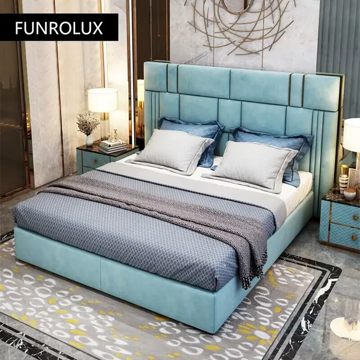 Lit Double Moderne en Cuir Cirhide