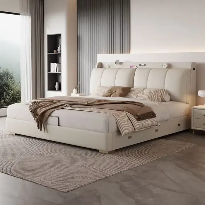 Lit de rangement moderne en Corium pour chambre à coucher