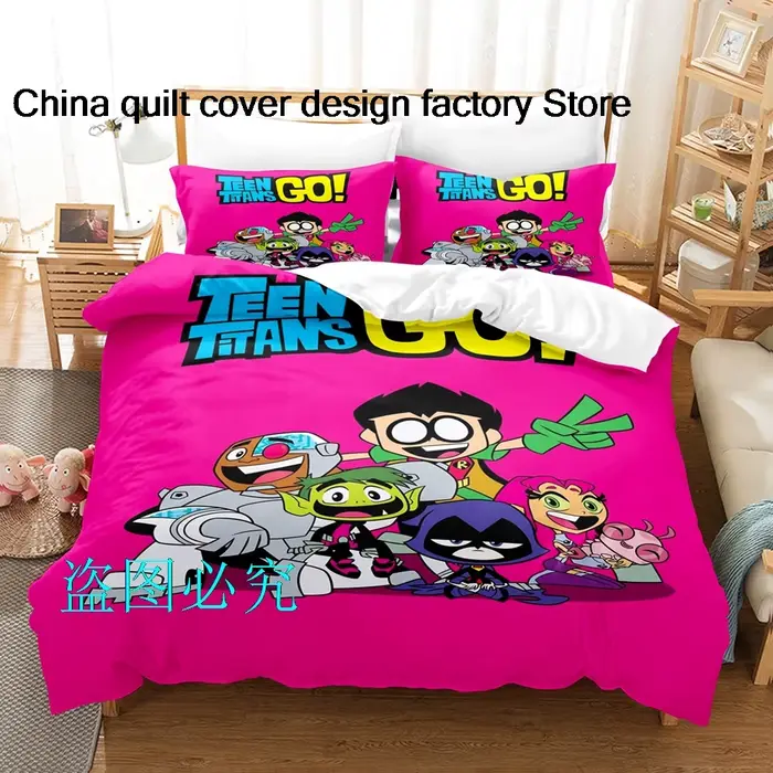 Teen Titans Go-Parure de lit pour adulte et enfant