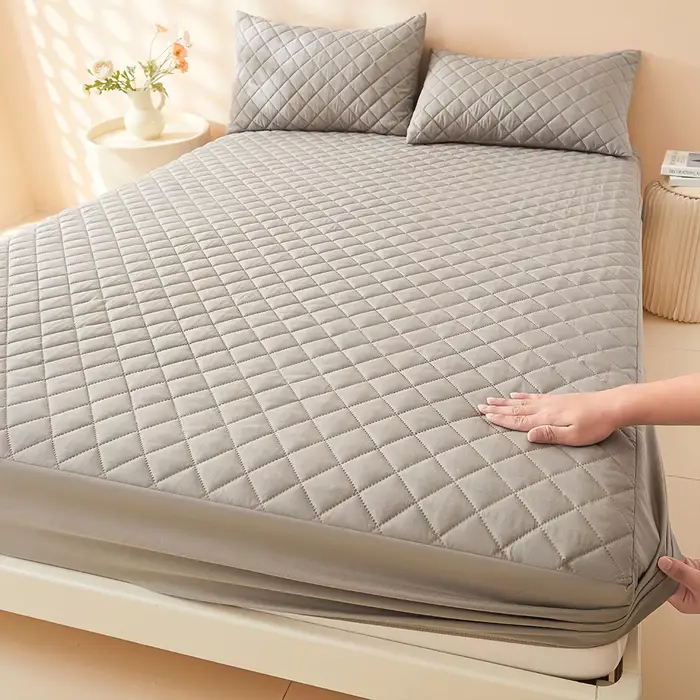 Drap-housse matelassé imperméable, protège-matelas lavable en Machine, couvre-lit simple et Double, 