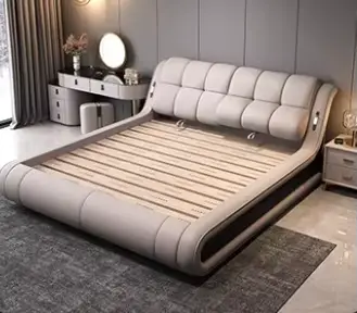 Design chambre lit esthétique cadres uniques modernes têtes de lit Double King Size Queen Muebles Pa