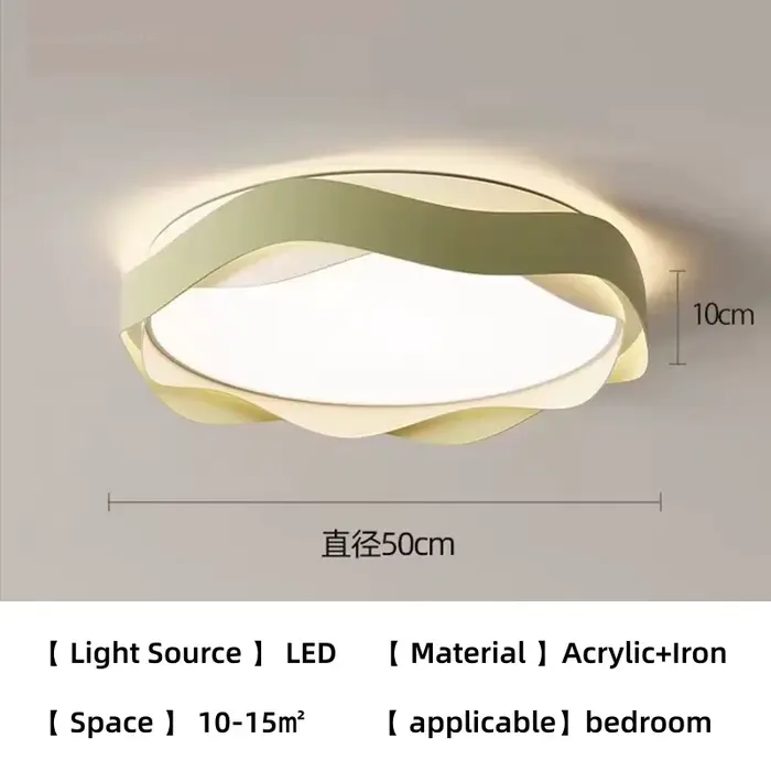 Plafonnier de chambre à coucher moderne et simple, style crème français, luminaire d'ambiance, lumiè