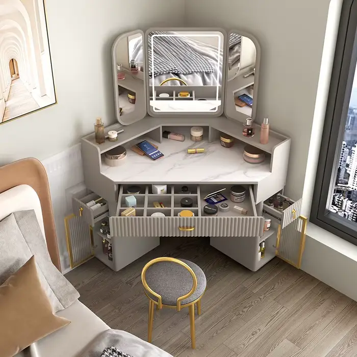 Tables de maquillage de luxe en bois massif