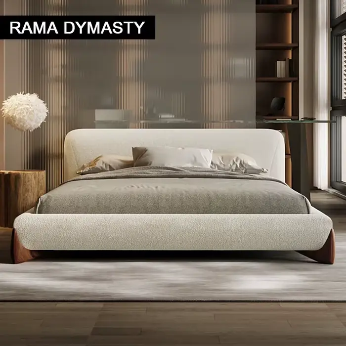 Lit hypothécaire ami en Tissu Personnalisé avec Dos Doux