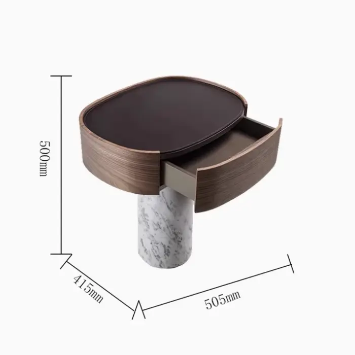 Table de chevet de luxe légère avec tiroirs, style crème, design créatif, qualité supérieure, pour c