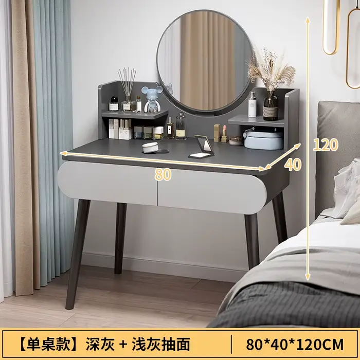 Table de maquillage pour filles noires, coiffeuse, support de commode, rangement des égouts de proxi