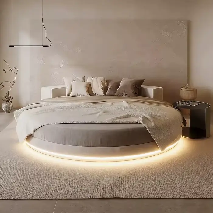 Lit rond italien 180x200 pour chambre à coucher
