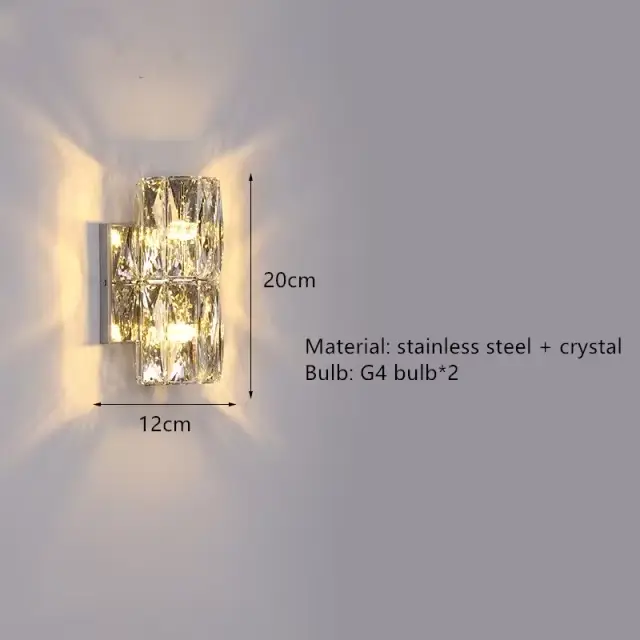 Lumière de luxe cristal hôtel fond mur salon chambre tête de lit nordique minimaliste moderne couloi