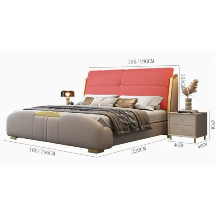 Sommeil fantaisie lit luxe nordique tête de lit Queen Size tables de nuit cadre Muebles Para dortoir chambre ensemble meubles
