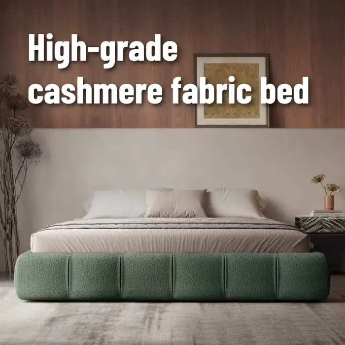 Décoration de lit double en tissu cachemire d'agneau pour couples