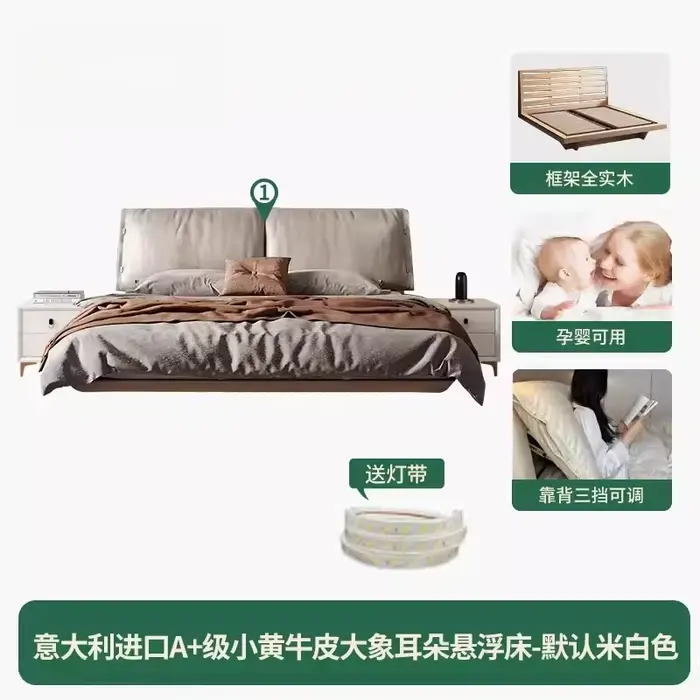 Lit en bois de luxe multifonctionnel King Size et Queen Size, cadre de lit moderne avec tiroirs, mob