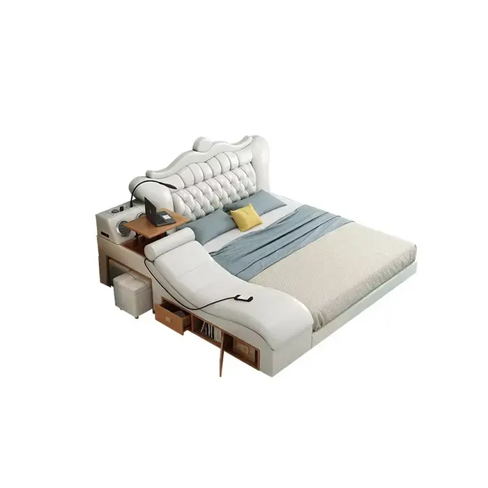 Cadres de lit double pleine grandeur 150x200cm, cadre de lit king size, lit tatami double, tête de l