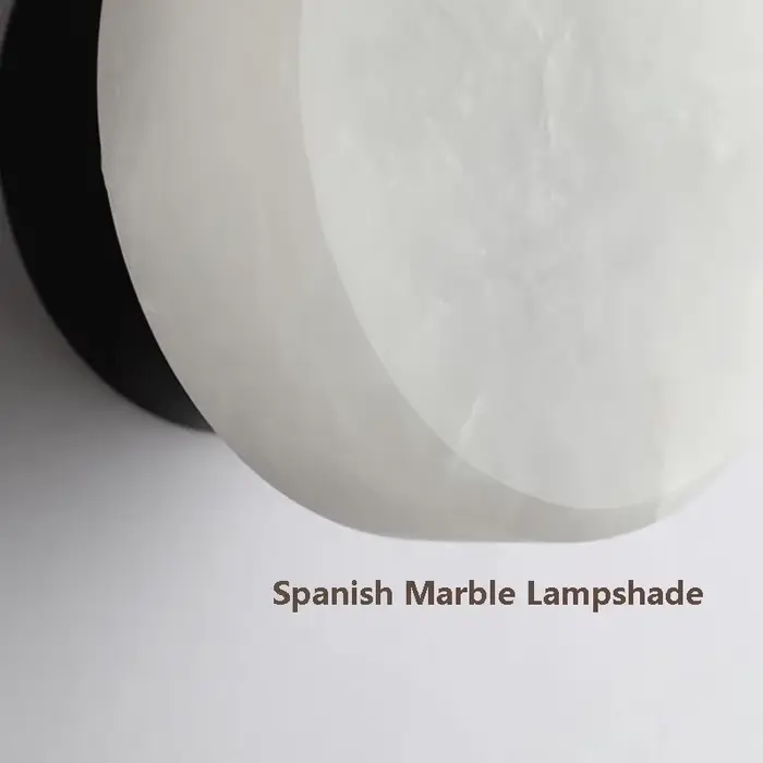 Applique de chevet en marbre espagnol, pierre naturelle, lumière minimaliste LED, lampe de décoration pour couloir et étude