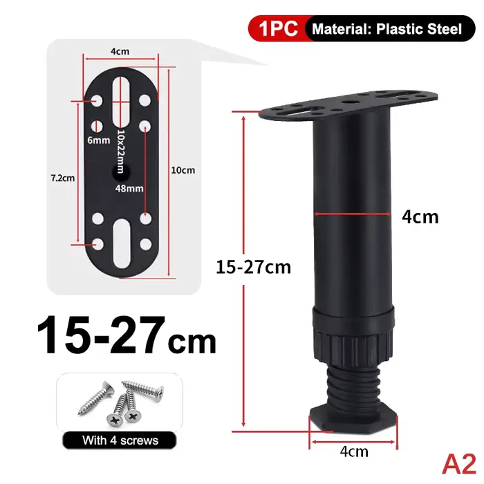 Support de poutre de lit télescopique réglable, pieds de meubles, support de charge, Base antidérapa