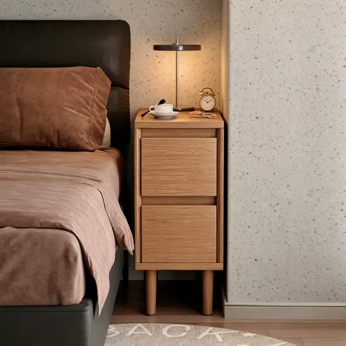 Table de chevet nordique, armoire de rangement pour la maison, meuble de rangement au sol pour chambre à coucher, petite commode de chevet