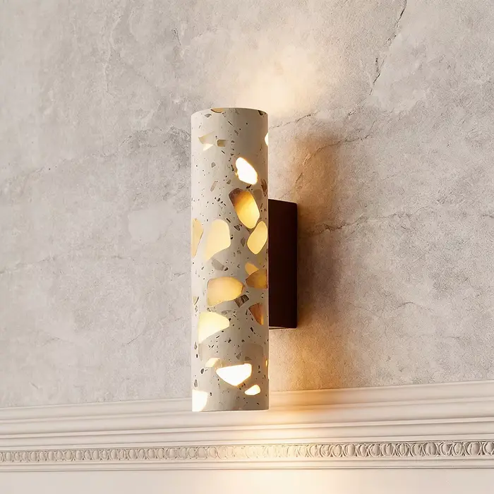 Lampe murale LED en pierre translucide de style médiéval pour chambre à coucher, lampe de chevet, éclairage mural de fond pour salon, lampe murale de couloir