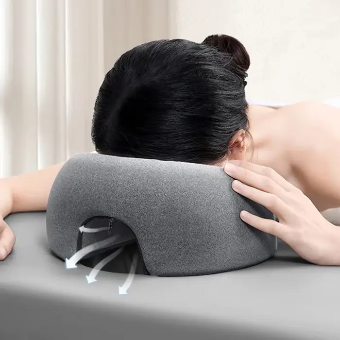 Oreiller ergonomique en mousse à mémoire de forme pour salon de beauté