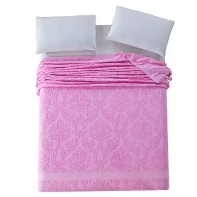 Couvertures d'été pour lits, 100% coton, couleur unie, couvre-lit double, Queen Size