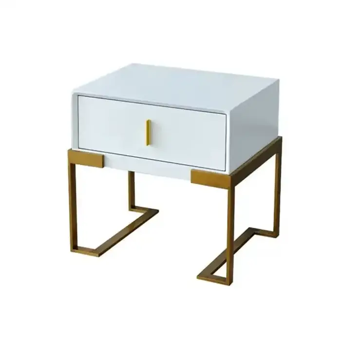 Table d'appoint de lit moderne à 2 tiroirs