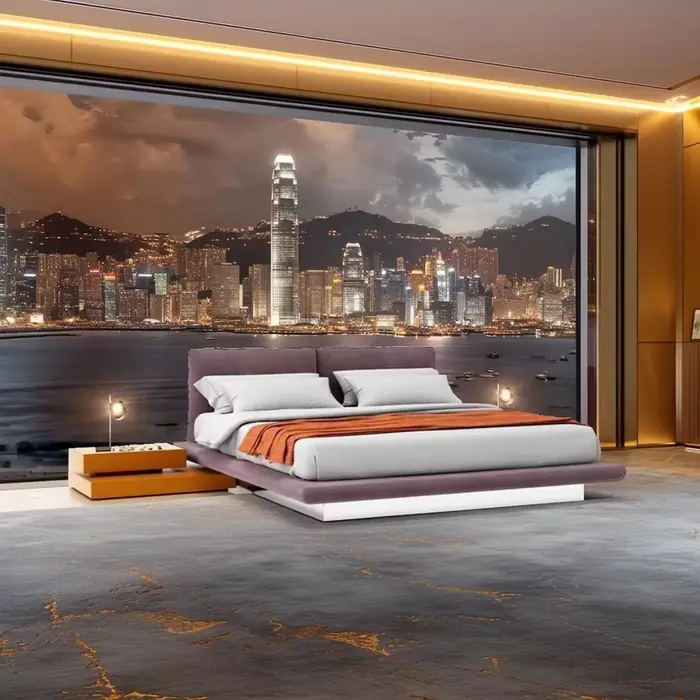 Cadre De lit King Size Premium, Design De sol, expérience De sommeil luxueuse, chambres à coucher él