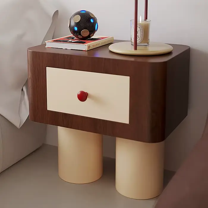 Chambre petite Table de chevet ronde qualité délicatesse