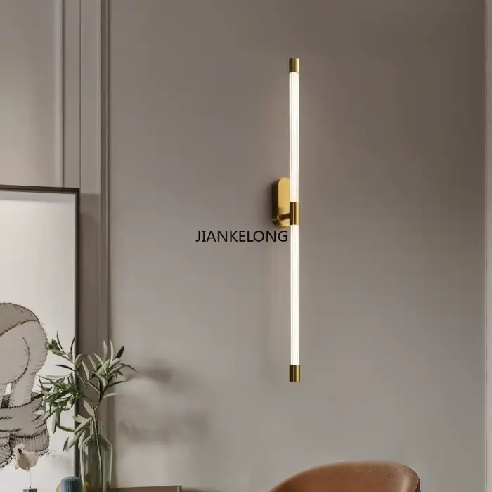 Lampe murale de chevet minimaliste longue pour chambre à coucher