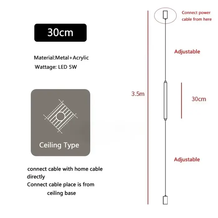 Designer italien minimalisme chevet lampadaire acrylique cheminée longue ligne lampe moderne noir hô
