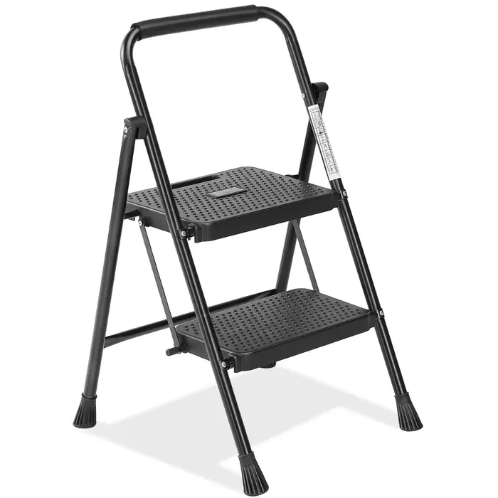 JHK – tabouret pliant à 2/3 marches, avec pédale antidérapante, capacité de 800lb, poignée rembourré