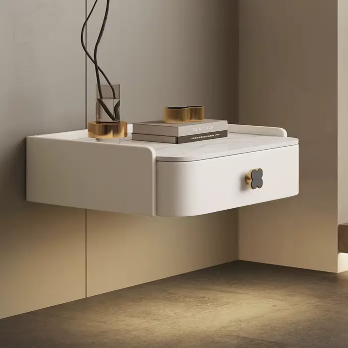 Table De chevet esthétique Glamour, moderne et De luxe, flottante, avec rangement, meubles De dortoi