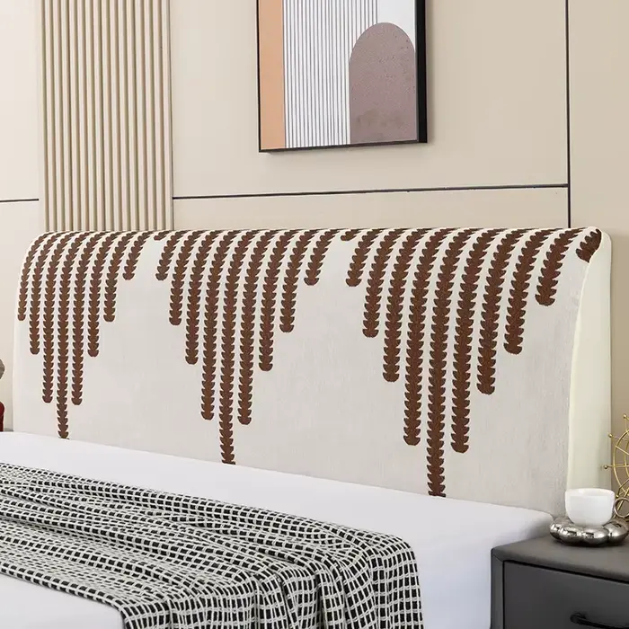 Housse de tête de lit complète en Chenille de Style nordique