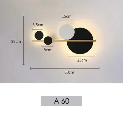 Lampe de chevet de chambre minimaliste moderne, lumière de personnalité, mur de fond de salon, desig